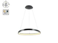 [01204p] Auren Design Pendant Lamp Black 62cm 50w Led Cct 3 Colour & 3 Step Dimming – foto 2 – kavel bij Hammertime, Puurs