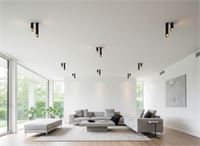 [00927] Gu10 Surface-Mounted Design Luminaire, Cylinder, Sand Black, 35cm – foto 4 – kavel bij Hammertime, Puurs
