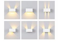 [00982] 12w Led White Wall Lamp 4-Light Adjustable Waterproof – foto 5 – kavel bij Hammertime, Puurs