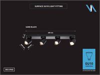[00965] Gu10 Surface-Mounted Spotlight Fixture 4 Cylinders Sand Black Rotatable – foto 7 – kavel bij Hammertime, Puurs