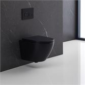 5 X Design Hangtoilet Tornado Mat Zwart - Gesloten Onderbodem – kavel bij Hammertime, Bornem