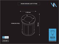 [00891] Gu10 Ground Spotlight Round Satin Nickel – foto 6 – kavel bij Hammertime, Puurs