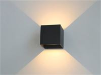 [01166] 7w Led Black Wall Lamp Cube Dual Light Adjustable Waterproof – foto 3 – kavel bij Hammertime, Puurs