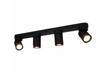 [00965] Gu10 Surface-Mounted Spotlight Fixture 4 Cylinders Sand Black Rotatable – foto 2 – kavel bij Hammertime, Puurs