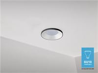 [00909] Gu10 Recessed Fixture White And Black With Lamp Holder – foto 2 – kavel bij Hammertime, Puurs