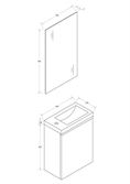 1 X 40cm Toiletmeubel Mat Wit - Como 40-03b – foto 3 – kavel bij Hammertime, Bornem