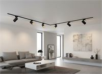 [03005] 2 Metre Track System With 6 Pcs Track Spot Gu10 Socket With Ring – foto 5 – kavel bij Hammertime, Puurs