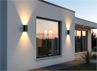 [01207] 7w Led Black Wall Lamp Dual Light Adjustable Waterproof – foto 2 – kavel bij Hammertime, Puurs