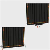 1 X H1800xb600 Dubbele Design Radiator Vero Mat Zwart – foto 5 – kavel bij Hammertime, Bornem