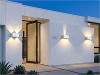 [00982] 12w Led White Wall Lamp 4-Light Adjustable Waterproof – foto 2 – kavel bij Hammertime, Puurs