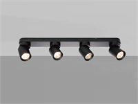 [00965] Gu10 Surface-Mounted Spotlight Fixture 4 Cylinders Sand Black Rotatable – foto 6 – kavel bij Hammertime, Puurs