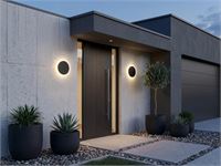 [01210] 8.5w Led Wall Light Round Design 3in1 Colour Cct Sand Black – foto 6 – kavel bij Hammertime, Puurs