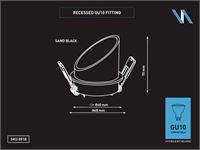 [00918] Gu10 Recessed Design Fixture Black – foto 6 – kavel bij Hammertime, Puurs