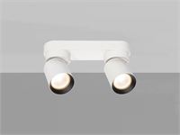 [00956] Gu10 Surface-Mounted Spotlight Fixture Double Cylinder Sand White And Black Rotatable – foto 4 – kavel bij Hammertime, Puurs