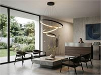 [01193] Orien Design Pendant Lamp Sand Black And Gold 20cm&40cm&60cm Trio Ring 50w Led Cct 3 Colour & 3-Step Dimming – foto 5 – kavel bij Hammertime, Puurs