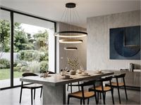 [01193] Orien Design Pendant Lamp Sand Black And Gold 20cm&40cm&60cm Trio Ring 50w Led Cct 3 Colour & 3-Step Dimming – foto 3 – kavel bij Hammertime, Puurs