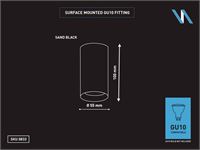 [00833] Gu10 Surface-Mounted Spot Fixture Slim Cylinder Sand Black – foto 6 – kavel bij Hammertime, Puurs
