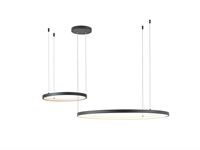 [01190] Orien Design Pendant Lamp Sand Black 80cm&40cm Duo Ring 50w Led Cct 3 Colour & 3-Step Dimming – foto 2 – kavel bij Hammertime, Puurs