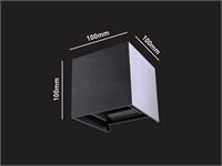 [01166] 7w Led Black Wall Lamp Cube Dual Light Adjustable Waterproof – foto 8 – kavel bij Hammertime, Puurs