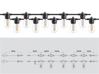 [01184] 10 M E27 Festoon String Light With Inline Sockets, Connectable And Water-Resistant – foto 5 – kavel bij Hammertime, Puurs