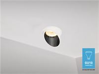 [00919] Gu10 Recessed Design Fixture Cylinder Sand White And Black With Lamp Holder – foto 2 – kavel bij Hammertime, Puurs