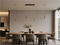[01213] Alura Linear Pendant Lamp Sand Black 100cm&100cm Duo Line 40w Led Cct 3 Colour & 3 Step Dimming – kavel bij Hammertime, Puurs