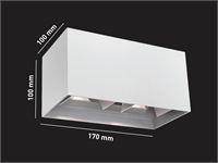 [00982] 12w Led White Wall Lamp 4-Light Adjustable Waterproof – foto 8 – kavel bij Hammertime, Puurs