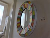 1 Houten Spiegel + 4 Deco Wandkaders – kavel bij Hammertime