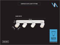 [00967] Gu10 Surface-Mounted Spotlight Fixture 4 Cylinders Sand White Rotatable – foto 5 – kavel bij Hammertime, Puurs