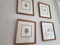 1 Houten Spiegel + 4 Deco Wandkaders – foto 2 – kavel bij Hammertime