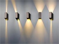 [01207] 7w Led Black Wall Lamp Dual Light Adjustable Waterproof – foto 5 – kavel bij Hammertime, Puurs