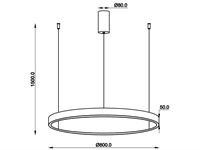 [01197] Duora Design Pendant Lamp Sand Black 80cm 50w Led Cct 3 Colour & 3 Step Dimming – foto 5 – kavel bij Hammertime, Puurs