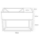 2 X 40cm Wit Fonteinset - Cubo Mat Wit – foto 4 – kavel bij Hammertime, Bornem