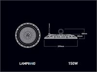 [01019] 150w 4000k Led Ufo Highbay Slim, Waterproof, With Lens – foto 7 – kavel bij Hammertime, Puurs