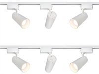 [03004] 2 Metre Pro Track Lighting Set With 6 Pcs 18w 4000k Track Spot – kavel bij Hammertime, Puurs