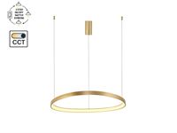 [01207p] Auren Design Pendant Lamp Gold 82cm 70w Led Cct 3 Colour & 3 Step Dimming – foto 2 – kavel bij Hammertime, Puurs