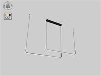 [01213] Alura Linear Pendant Lamp Sand Black 100cm&100cm Duo Line 40w Led Cct 3 Colour & 3 Step Dimming – foto 7 – kavel bij Hammertime, Puurs