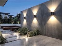 [01204] 7w Led Black Wall Lamp Round Dual Light Adjustable Waterproof – foto 6 – kavel bij Hammertime, Puurs