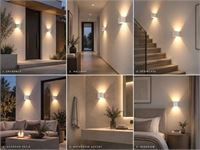 [01205] 7w Led White Wall Lamp Cube Dual Light Adjustable Waterproof – foto 7 – kavel bij Hammertime, Puurs