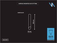 [00927] Gu10 Surface-Mounted Design Luminaire, Cylinder, Sand Black, 35cm – foto 9 – kavel bij Hammertime, Puurs