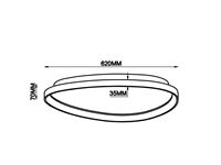 [01203] Auren Design Ceiling Lamp Gold 62cm 50w Led Cct 3 Colour & 3 Step Dimming – foto 2 – kavel bij Hammertime, Puurs