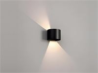 [01204] 7w Led Black Wall Lamp Round Dual Light Adjustable Waterproof – foto 4 – kavel bij Hammertime, Puurs