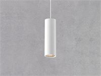 [00897] Gu10 Track Spot Decorative Pendant Lamp Cylinder 24cm Sand White – foto 4 – kavel bij Hammertime, Puurs