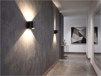 [01204] 7w Led Black Wall Lamp Round Dual Light Adjustable Waterproof – foto 5 – kavel bij Hammertime, Puurs