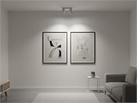 [00956] Gu10 Surface-Mounted Spotlight Fixture Double Cylinder Sand White And Black Rotatable – foto 3 – kavel bij Hammertime, Puurs