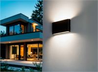 [01077] 12w Led Wall Light Dual Beam Black Warm White Waterproof 17.5cm – foto 9 – kavel bij Hammertime, Puurs