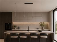 [01213] Alura Linear Pendant Lamp Sand Black 100cm&100cm Duo Line 40w Led Cct 3 Colour & 3 Step Dimming – foto 4 – kavel bij Hammertime, Puurs