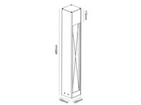 [01080] Garden Bollard Light 68cm Gu10 Socket Black Waterproof – foto 6 – kavel bij Hammertime, Puurs