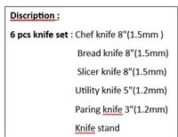 Knife Set 6pcs – foto 3 – kavel bij Hammertime