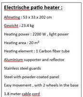 Patio Heater – foto 3 – kavel bij Hammertime